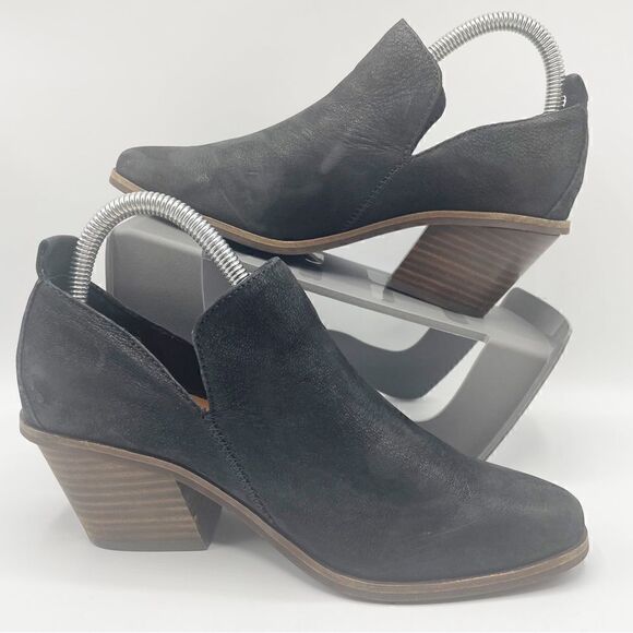 Lucky Brand Victorey suede ankle bootie in Black Deer- size 7.5 - Picture 5 of 11